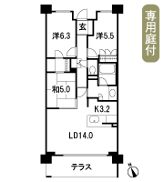 Floor: 3LDK, occupied area: 75.37 sq m