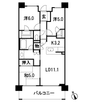 Floor: 3LDK, occupied area: 70.46 sq m