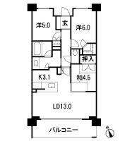 Floor: 3LDK, occupied area: 70.82 sq m