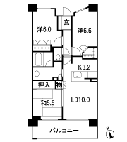 Floor: 3LDK, occupied area: 70.82 sq m