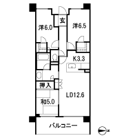 Floor: 3LDK, occupied area: 75.06 sq m