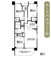 Floor: 3LDK, occupied area: 75.06 sq m