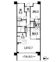 Floor: 3LDK, occupied area: 70.49 sq m