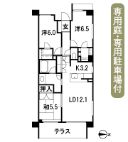 Floor: 3LDK, occupied area: 76.23 sq m