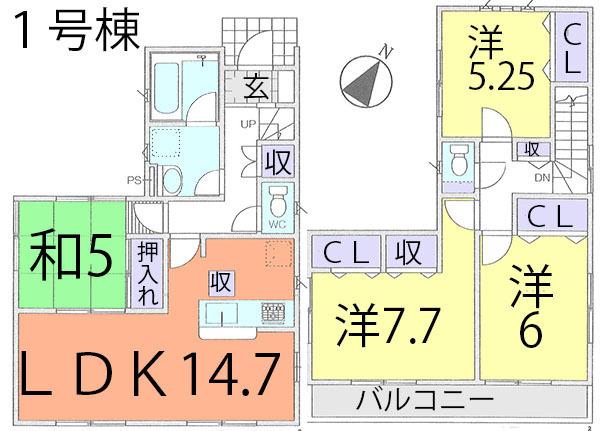 Floor plan. 23.8 million yen, 4LDK, Land area 99.76 sq m , Building area 91.93 sq m