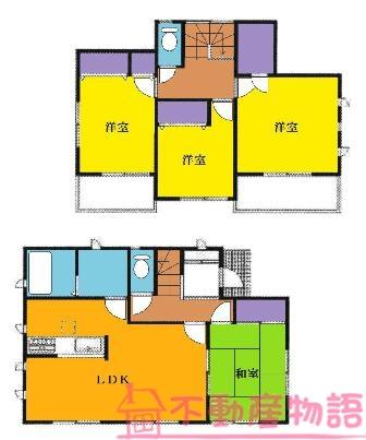 Floor plan. 35,800,000 yen, 4LDK, Land area 124.97 sq m , Building area 99.36 sq m