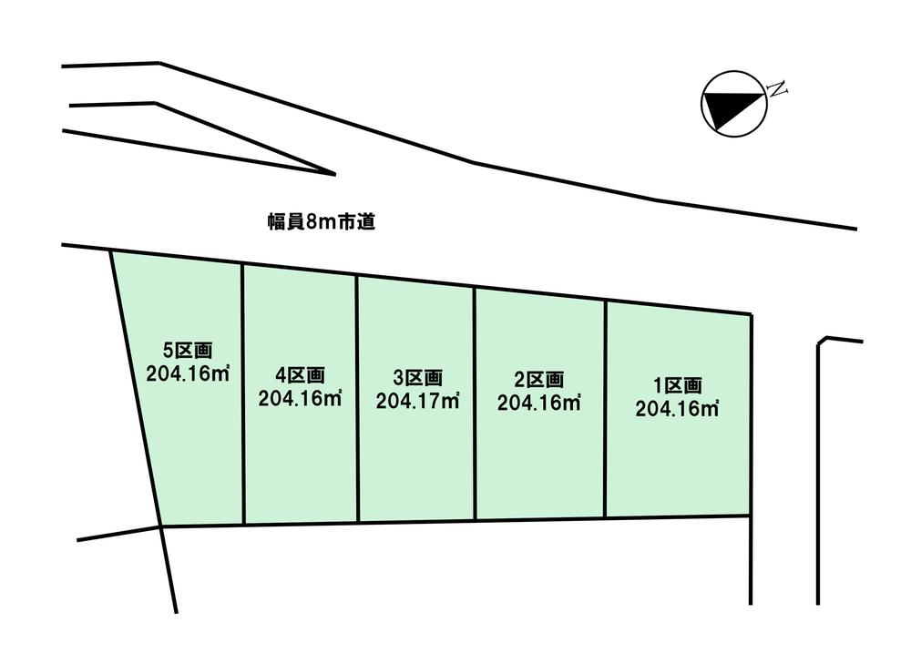 Compartment figure. Land price 14.5 million yen, Land area 204.16 sq m