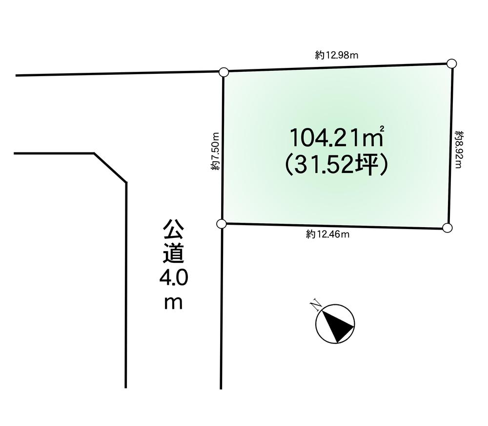 Compartment figure. Land price 19,800,000 yen, Land area 104.21 sq m