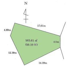 Compartment figure. Land price 15 million yen, Land area 165.61 sq m compartment view