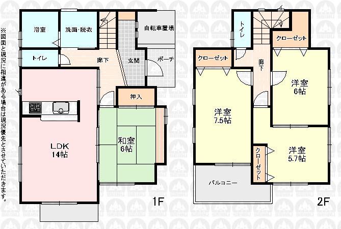 Floor plan. 23.8 million yen, 4LDK, Land area 118.94 sq m , Building area 95.09 sq m