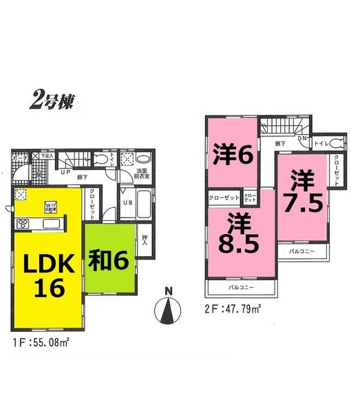 Floor plan. 20.8 million yen, 4LDK, Land area 126.83 sq m , Building area 102.87 sq m