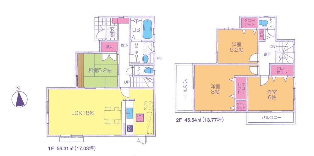 Floor plan. 26,800,000 yen, 4LDK, Land area 200.1 sq m , Building area 101.85 sq m floor plan
