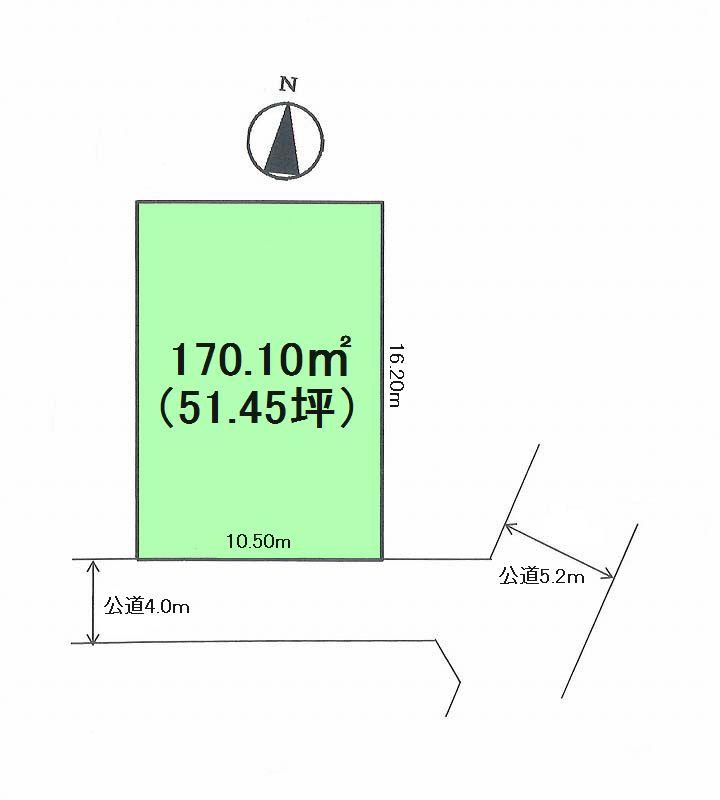 Compartment figure. Land price 14 million yen, Land area 170.1 sq m