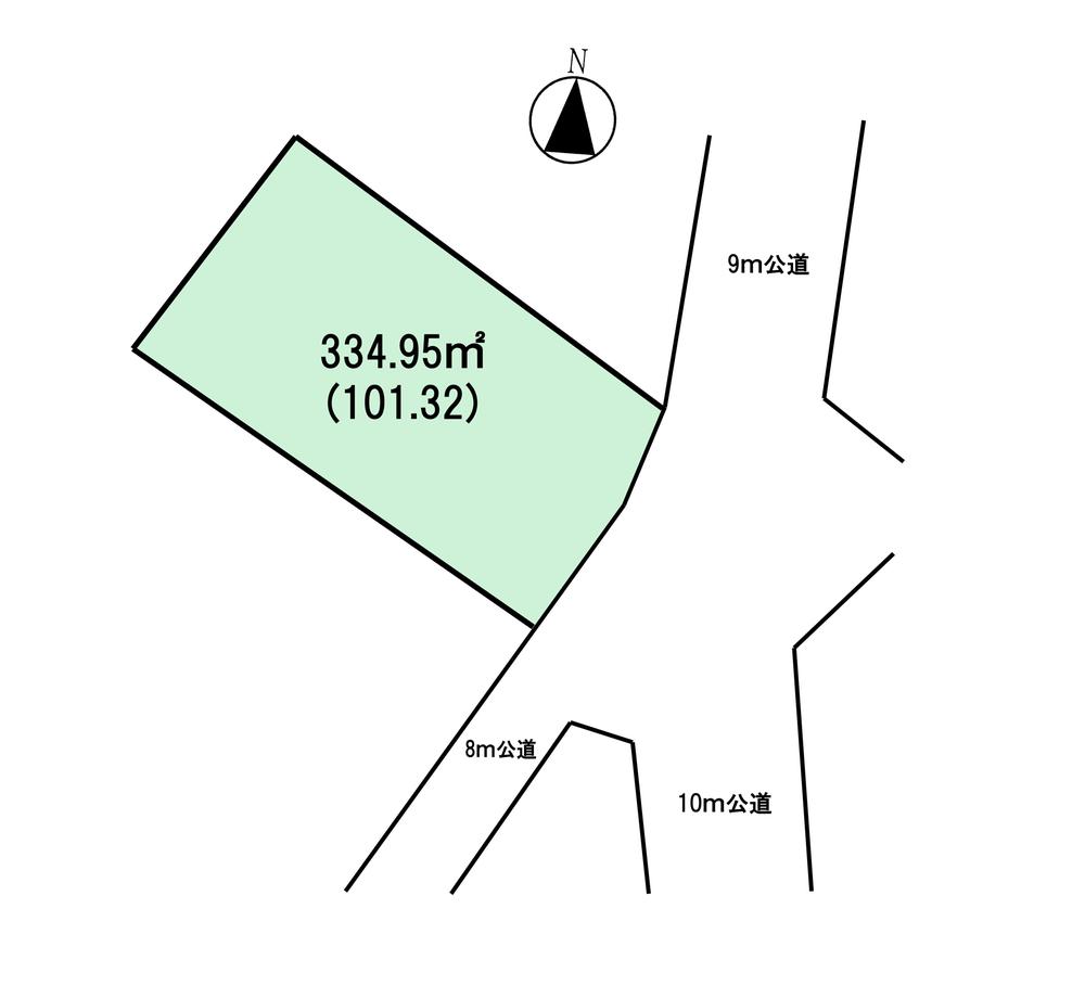Compartment figure. Land price 19,800,000 yen, Land area 334.95 sq m