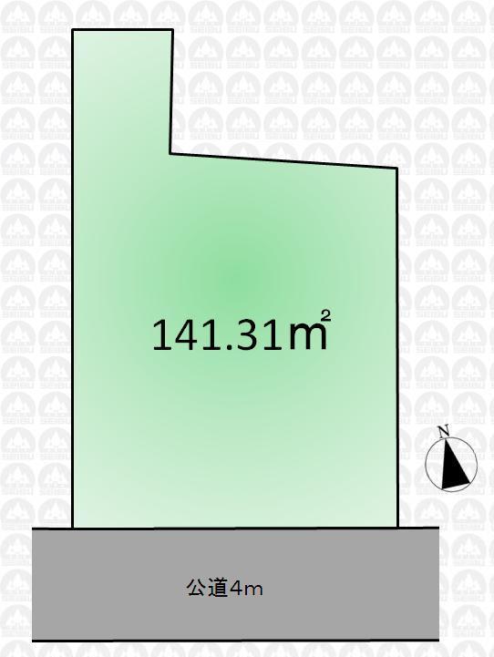 Compartment figure. Land price 9.8 million yen, Land area 141.31 sq m