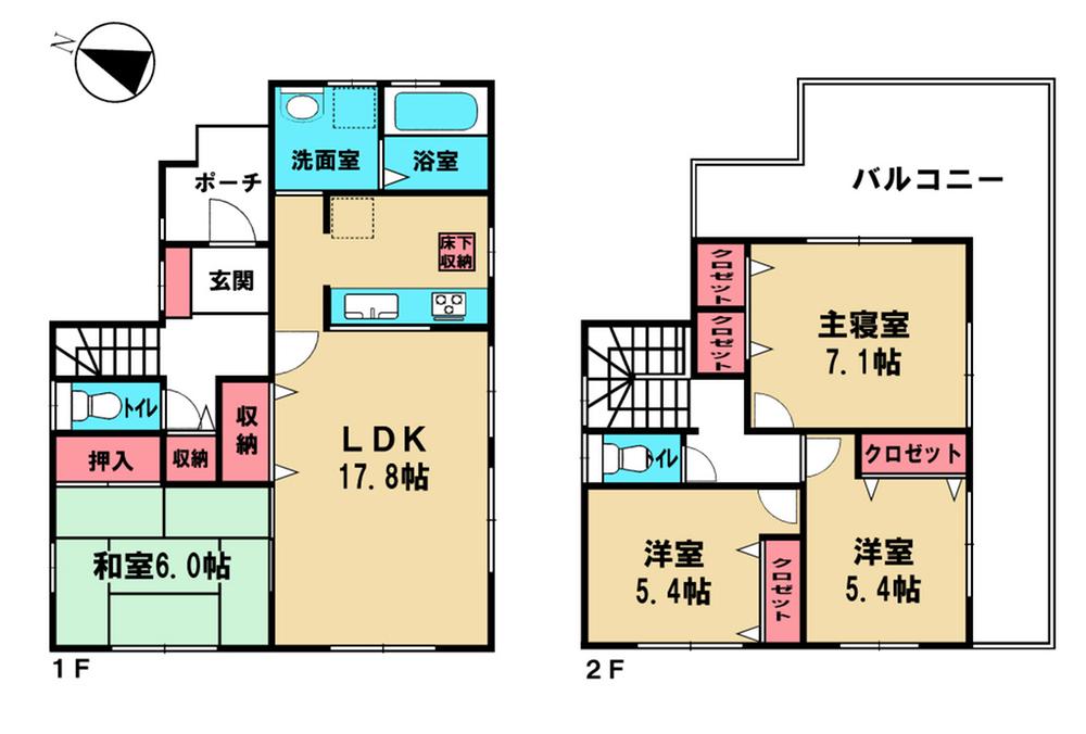 Floor plan. 27,800,000 yen, 4LDK, Land area 220.71 sq m , Building area 98.12 sq m floor plan
