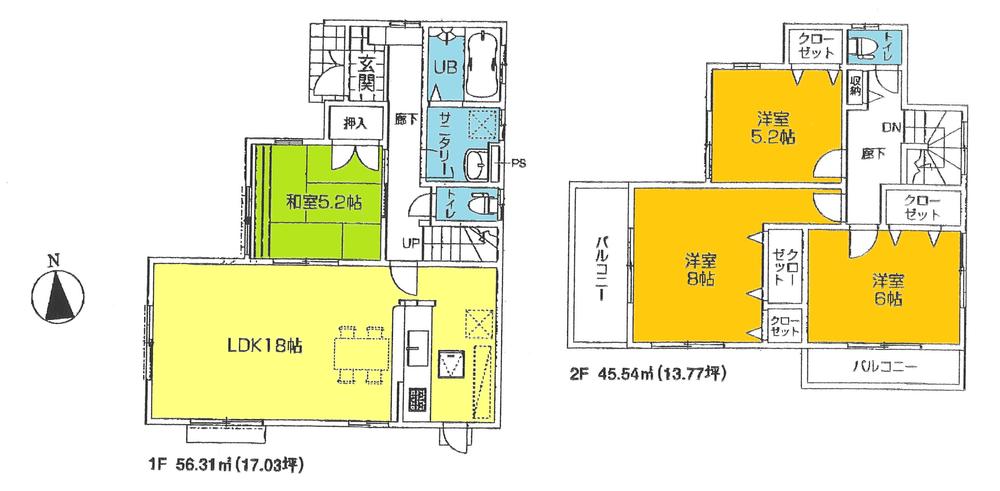 Floor plan. 26,800,000 yen, 4LDK, Land area 200.1 sq m , Building area 101.85 sq m