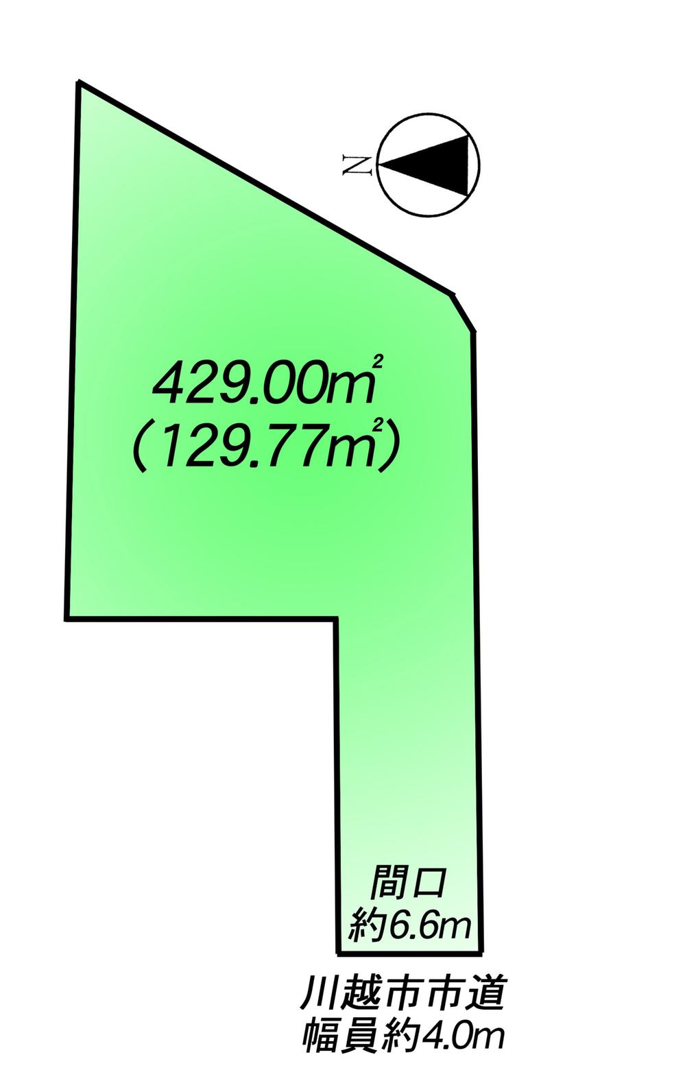 Compartment figure. Land price 8.8 million yen, Land area 429 sq m