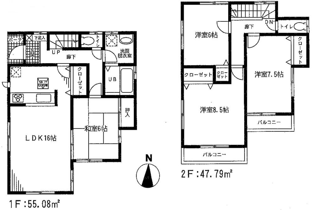 Floor plan. 22,800,000 yen, 4LDK, Land area 126.83 sq m , Building area 102.87 sq m