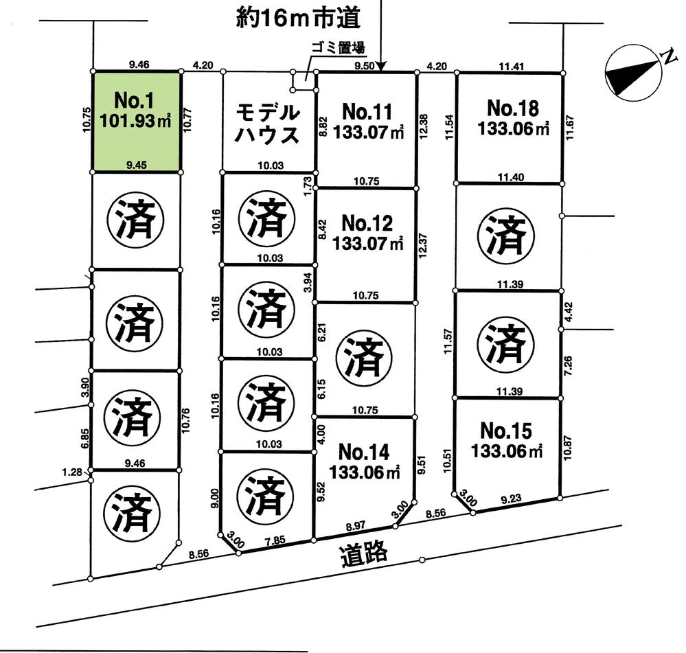 Compartment figure. Land price 26,800,000 yen, Land area 101.93 sq m