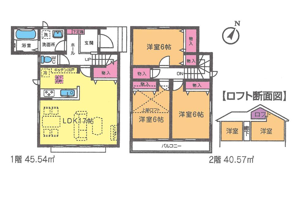 Floor plan. (D Building), Price 24,800,000 yen, 3LDK+S, Land area 108.24 sq m , Building area 86.11 sq m