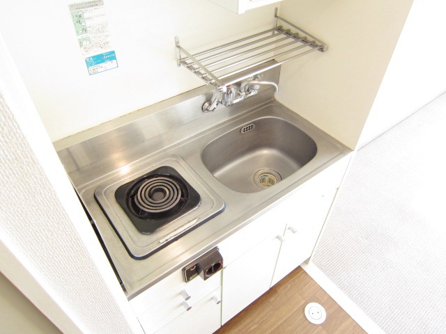 Kitchen. Installed mini kitchen draining board