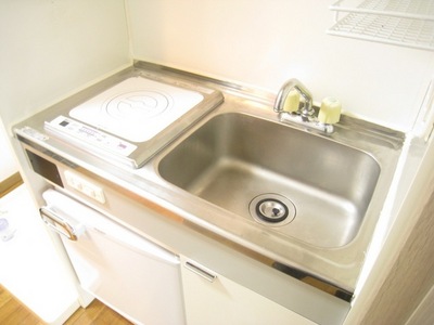 Kitchen. IH stove ・ With a mini fridge!