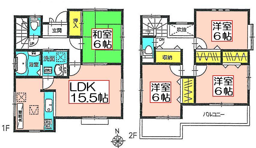 Floor plan. (10 Building), Price 25,800,000 yen, 4LDK, Land area 109.32 sq m , Building area 97.7 sq m