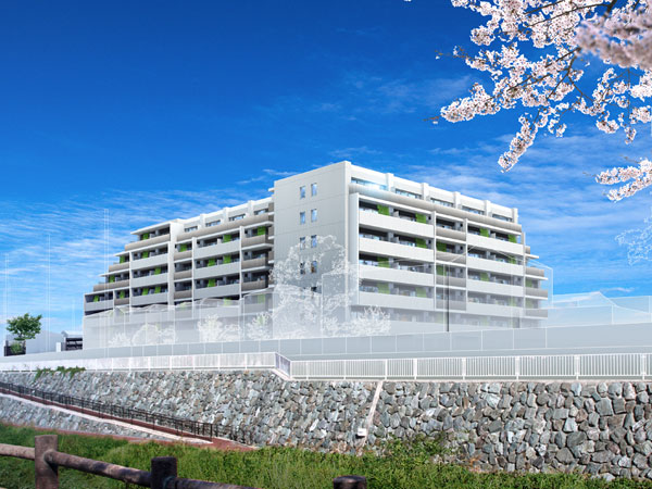 Shared facilities.  [appearance] light, Wind, Green, water, To stage the streets around local wrapped in such natural moisture, Here to live your family, I drew a house that Ikeru comfortably living in peace much. (Rendering)