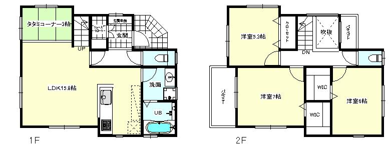 Floor plan. (E-37), Price 27.5 million yen, 3LDK, Land area 105.93 sq m , Building area 90.87 sq m