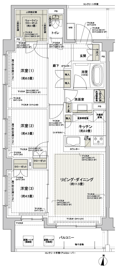 Floor: 3LDK + WIC, the occupied area: 70 sq m, Price: TBD