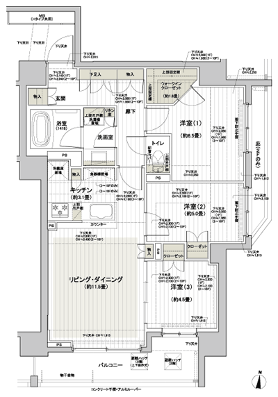 Floor: 3LDK + WIC, the occupied area: 72 sq m, Price: TBD