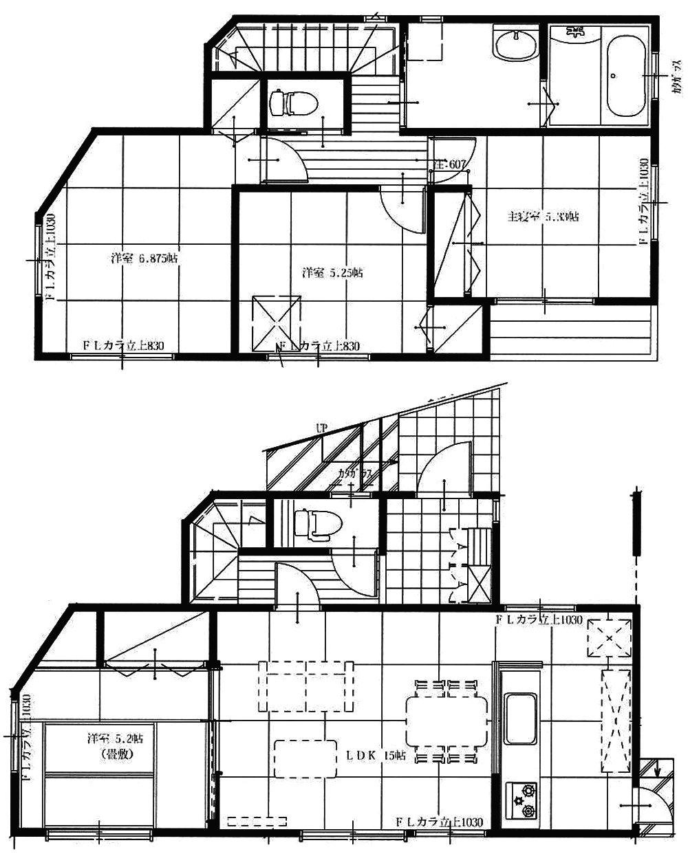 Floor plan. Maruya until Sashima shop 1094m