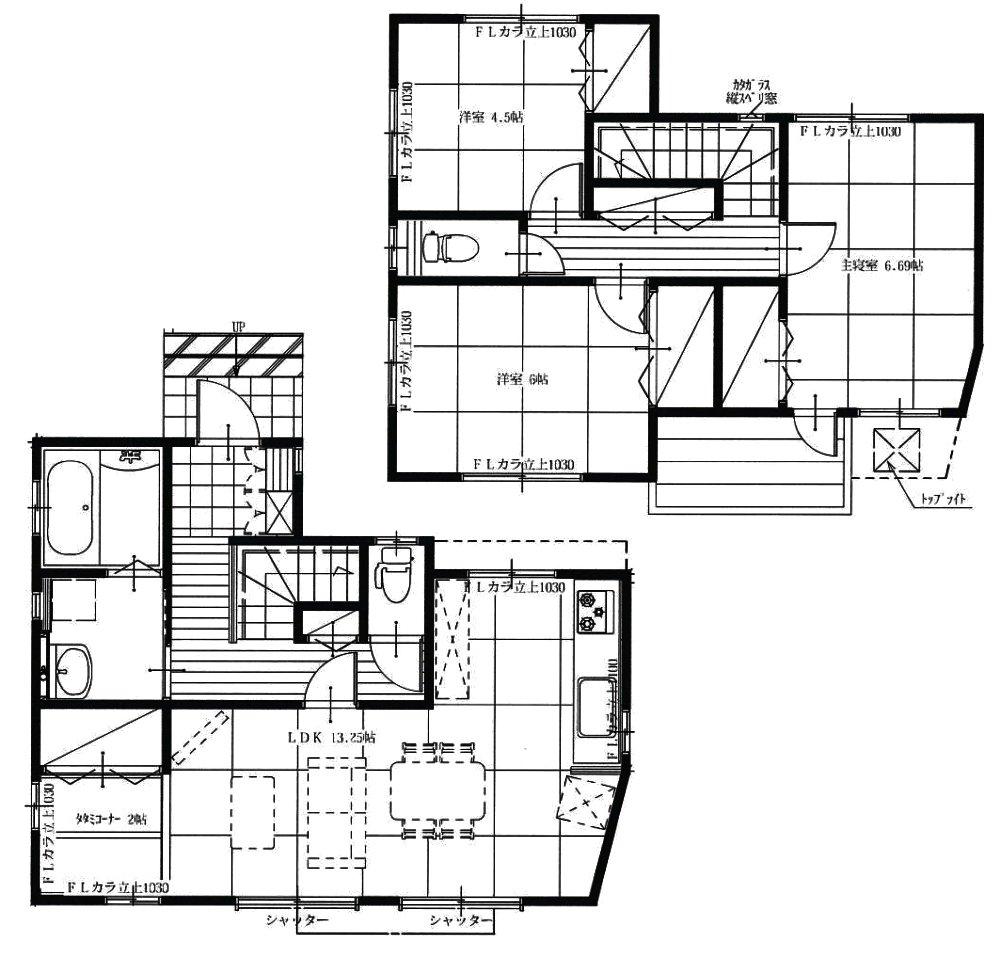 Floor plan. Maruya until Sashima shop 1094m