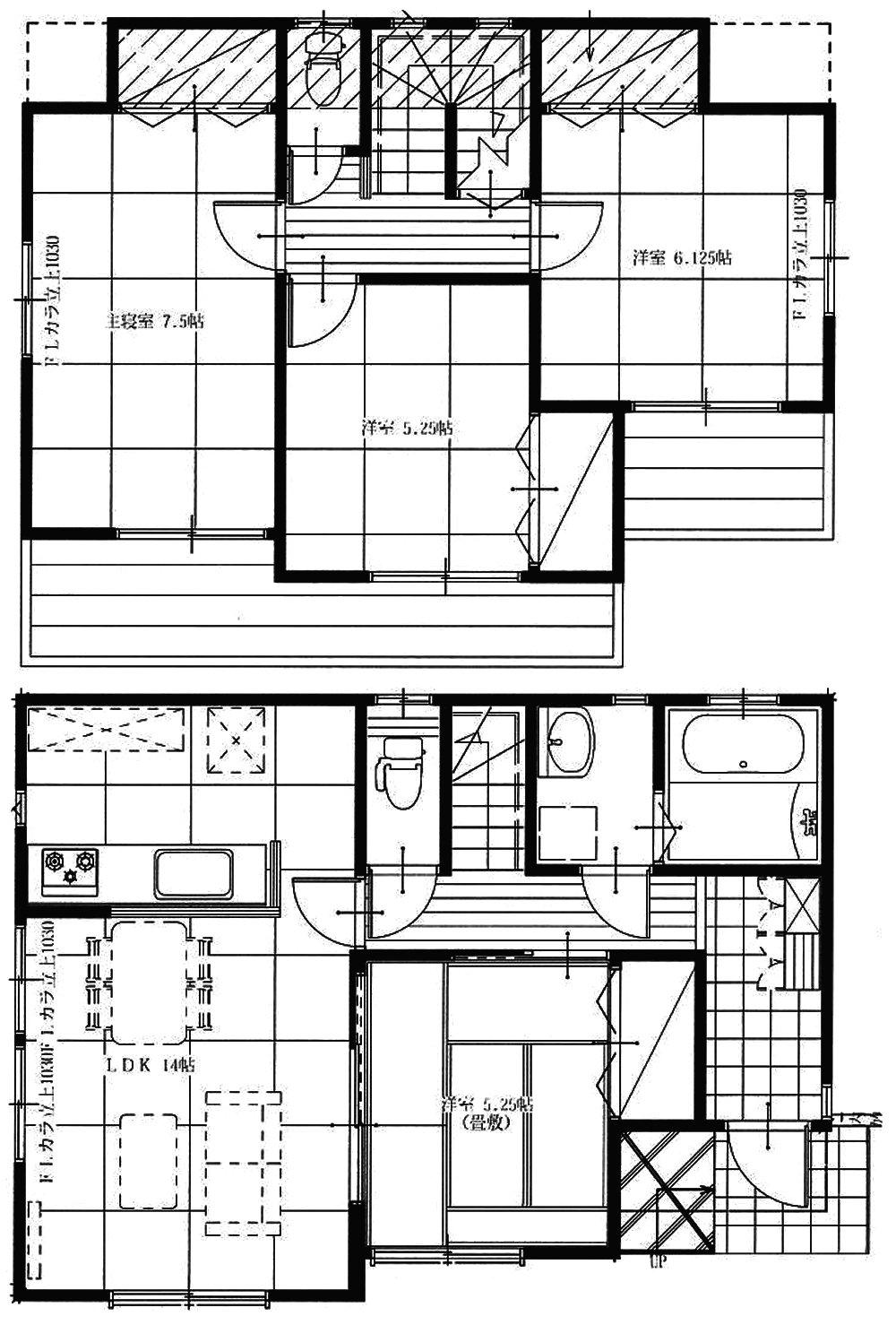 Floor plan. Maruya until Sashima shop 1094m