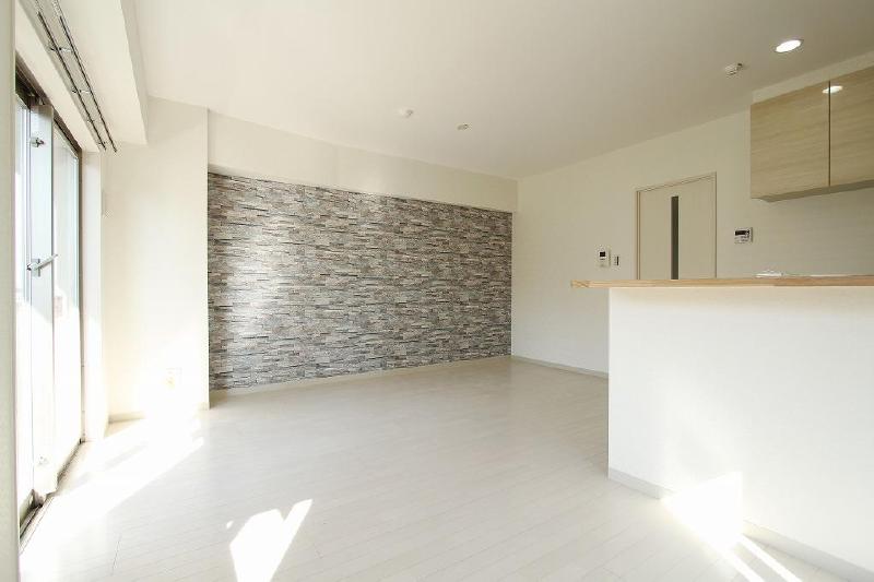 Living and room. Dishes while enjoying the conversation over the counter