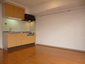 Kitchen. 2-neck is a gas stove can be installed.