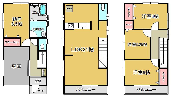25,800,000 yen, 3LDK + S (storeroom), Land area 67.01 sq m , Building area 117.94 sq m LDK21 Pledge