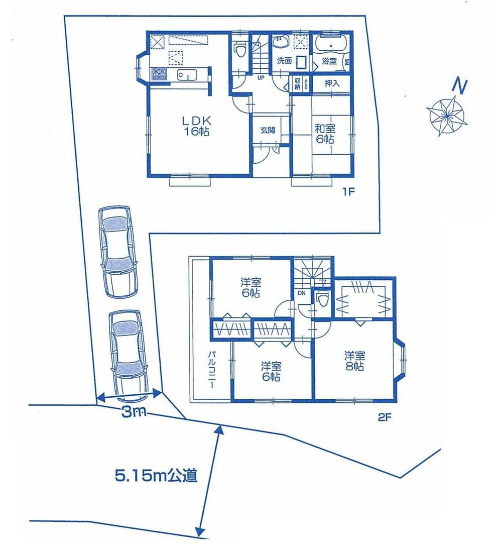 Floor plan. 25,800,000 yen, 4LDK, Land area 155.04 sq m , Building area 102.68 sq m