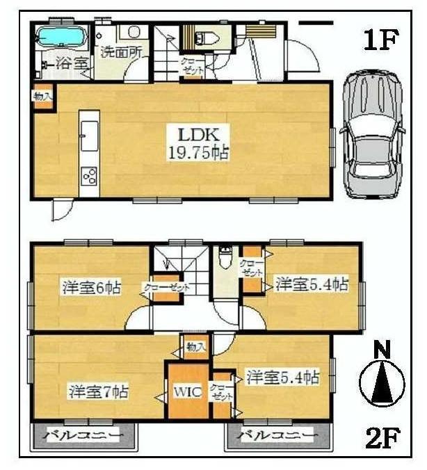 Floor plan. 38,800,000 yen, 4LDK, Land area 111.46 sq m , Building area 99.37 sq m