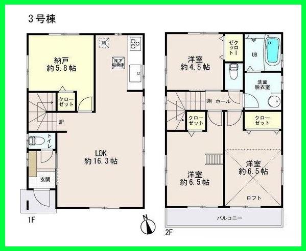 Floor plan. 417m until Kawaguchi Tatsushiba nursery