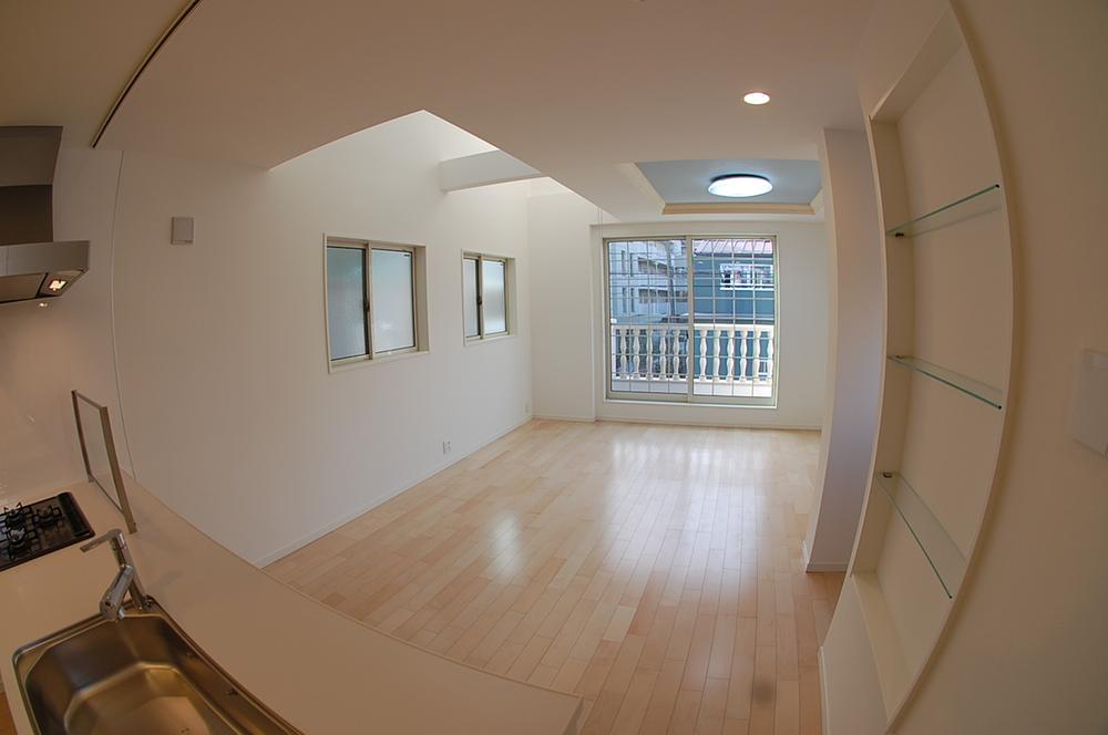 Living. The view from the kitchen