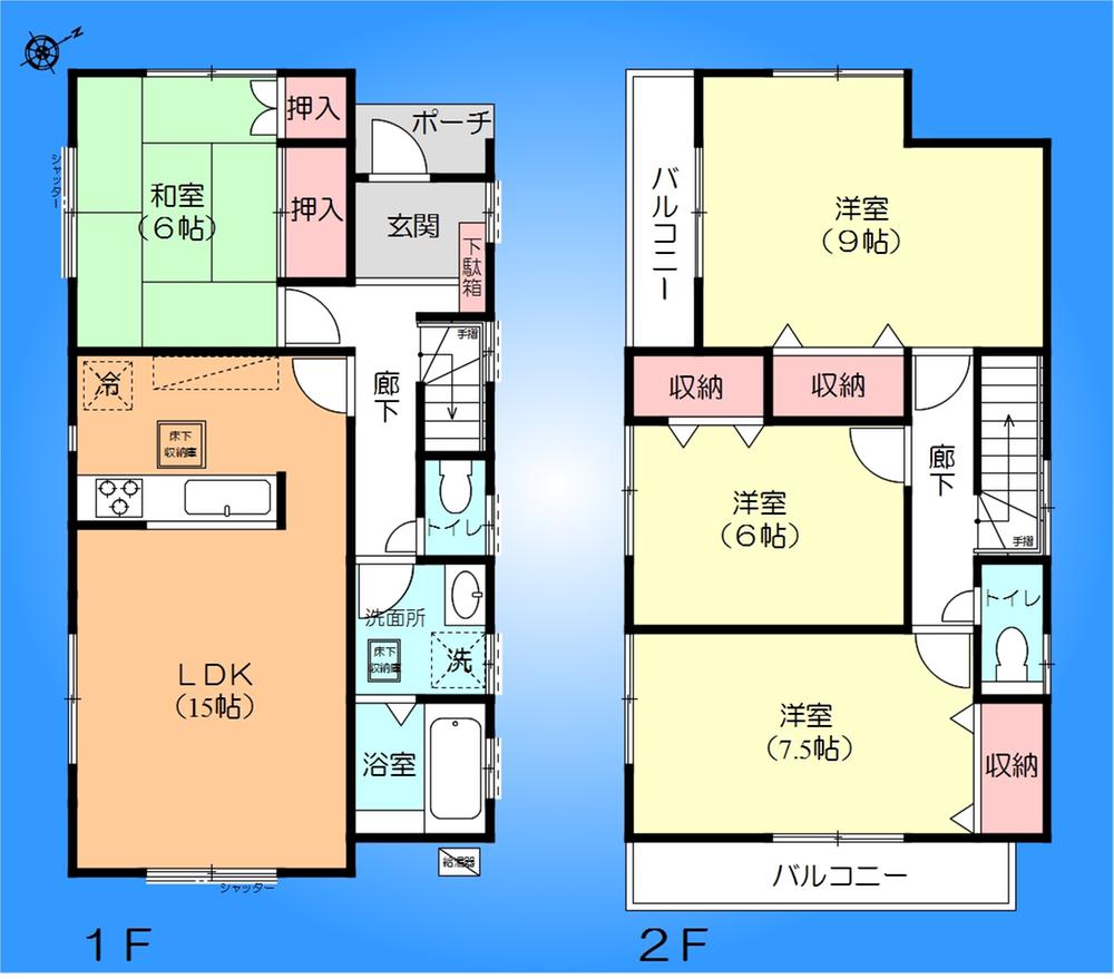 Floor plan. (Building 2), Price 25,800,000 yen, 4LDK, Land area 117.78 sq m , Building area 103.5 sq m