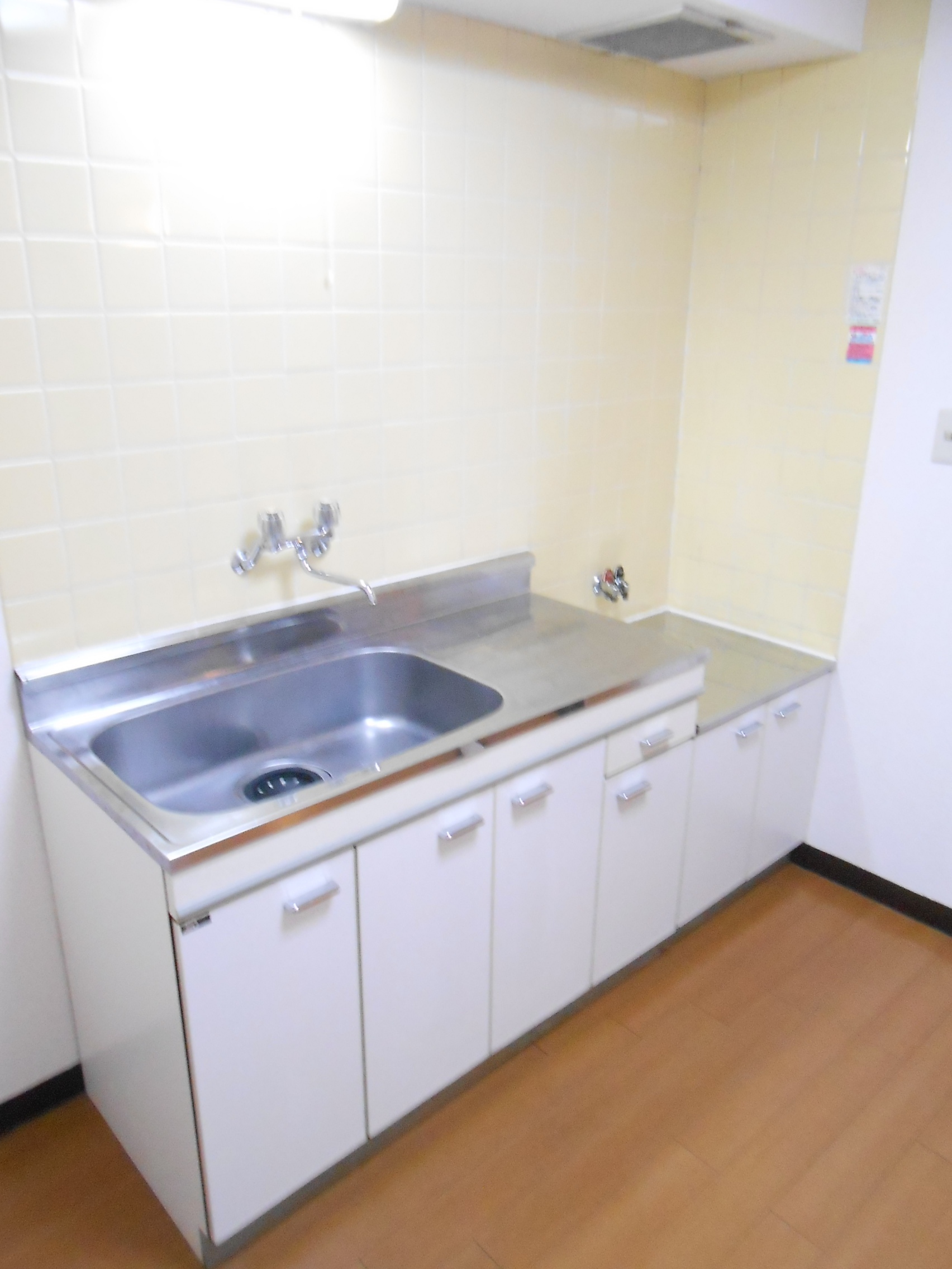 Kitchen. Two-burner gas stove installation Allowed