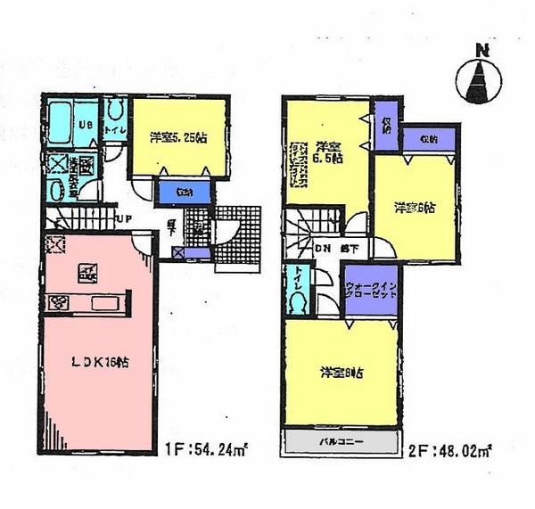 Floor plan. 34,100,000 yen, 4LDK, Land area 100.01 sq m , Building area 102.26 sq m