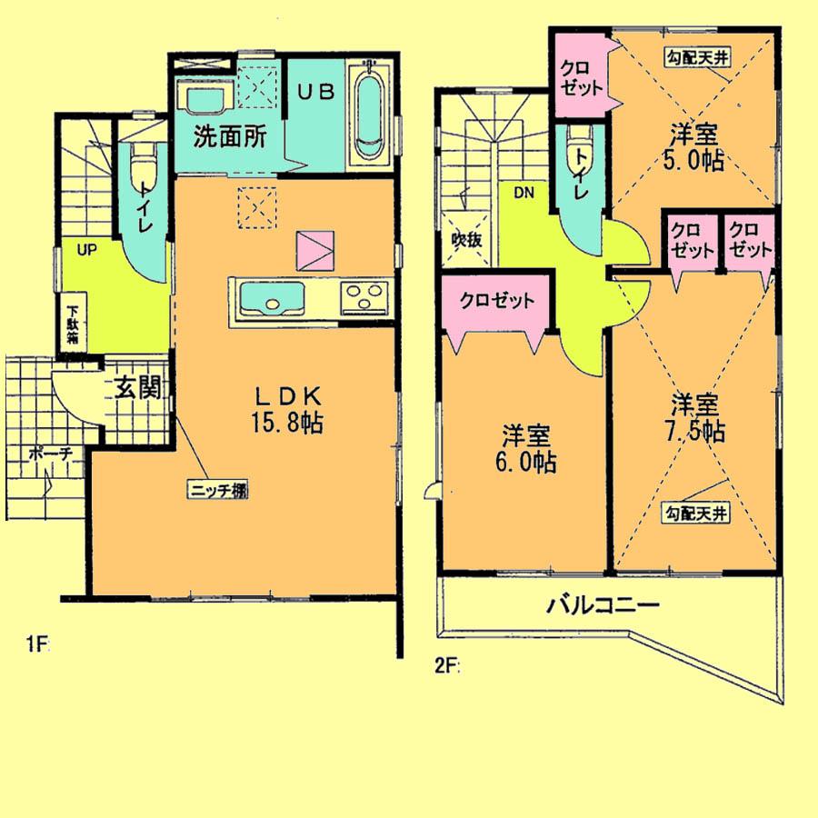 Floor plan. 22,800,000 yen, 3LDK, Land area 84 sq m , Building area 83.32 sq m located view in addition to this, It will be provided by the hope of design books, such as layout.