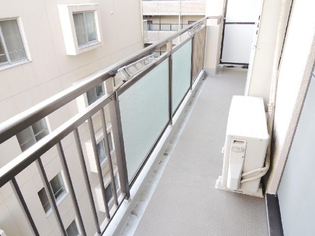 Balcony. Wide balcony of depth