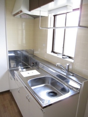 Kitchen. Bright kitchen with a window