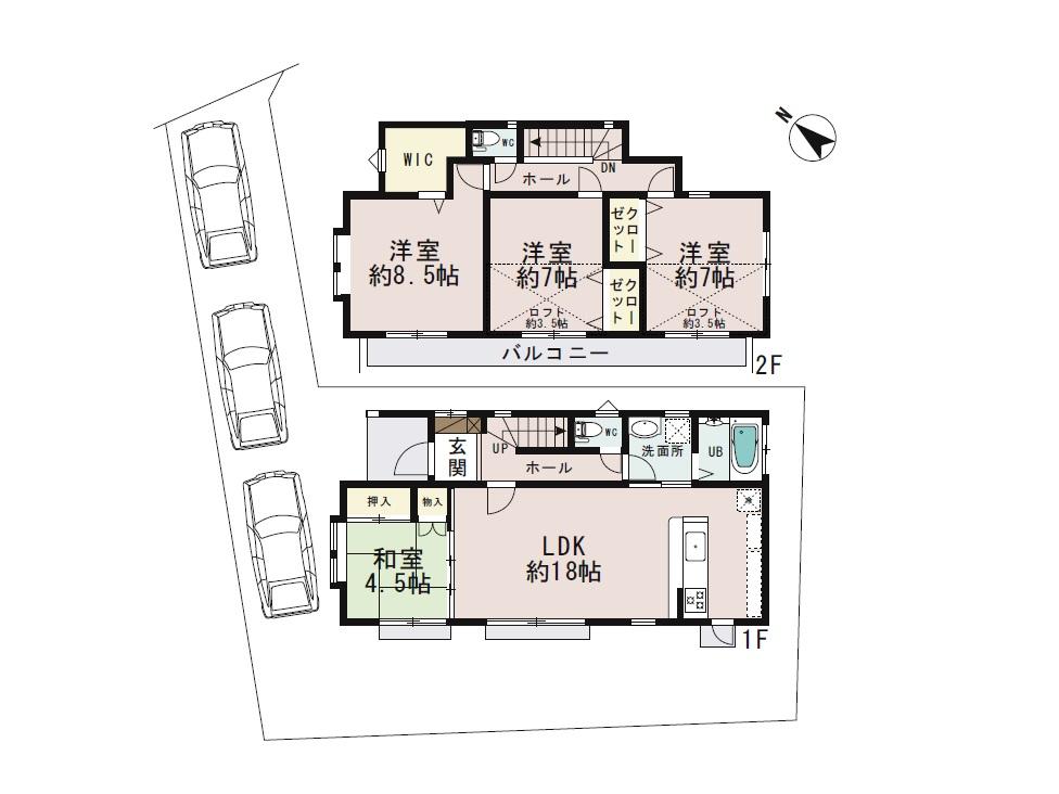 Floor plan. 33,800,000 yen, 4LDK, Land area 178.45 sq m , Building area 109.15 sq m