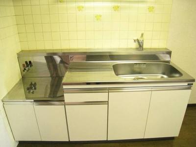 Kitchen. Gas stove installed Friendly Kitchen